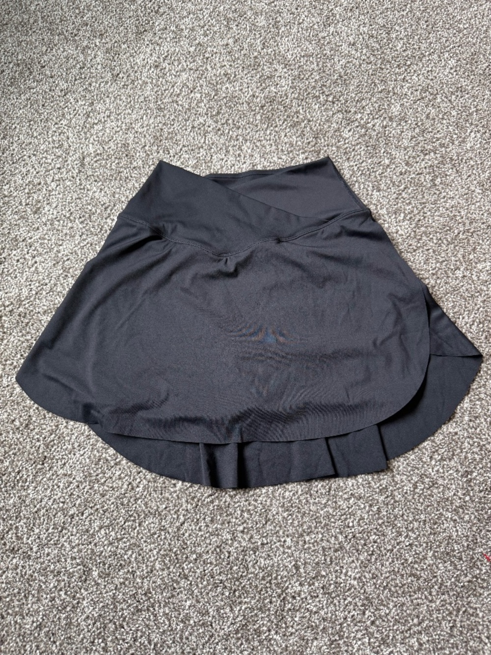 Black Halara SoftlyZero Airy Crossover Tennis Skirt